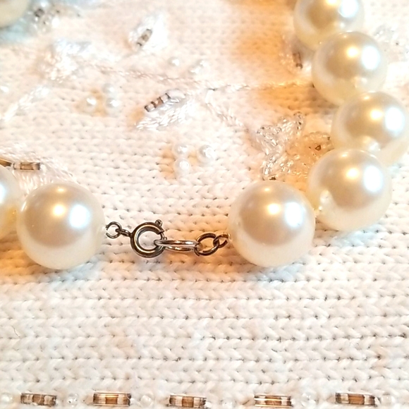 Vintage custom made pearl necklace - 16 inches - Picture 3 of 5